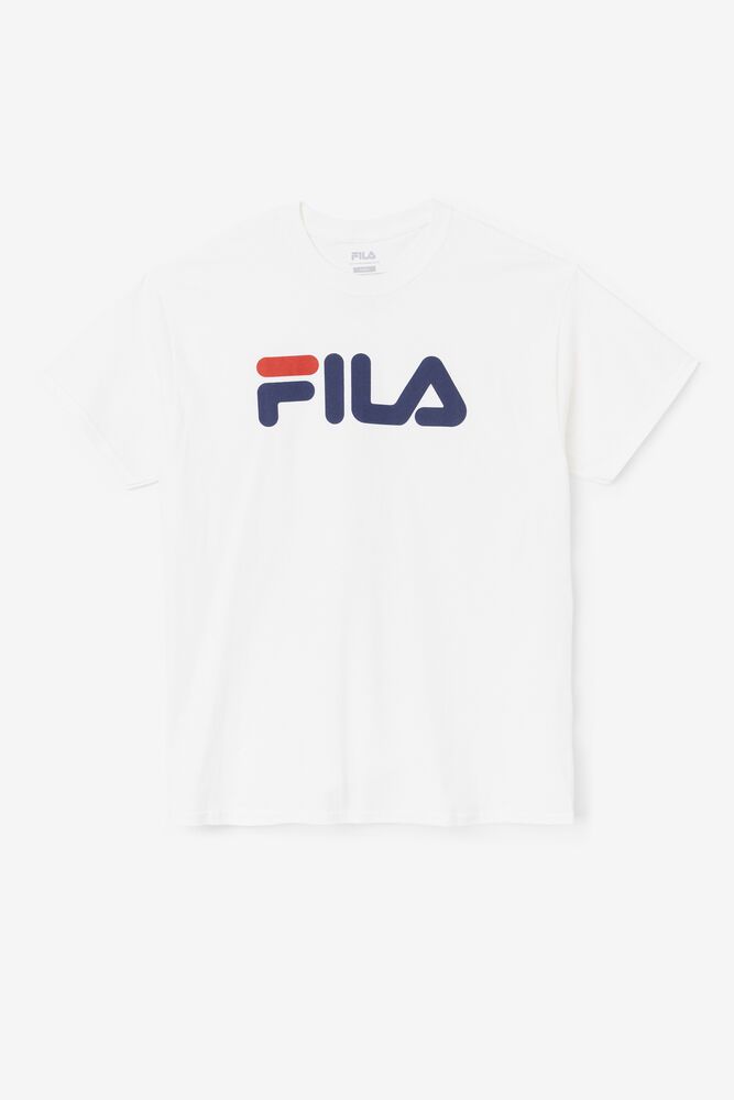 Fila Tričko Panske Logo Biele - RNCYL7958